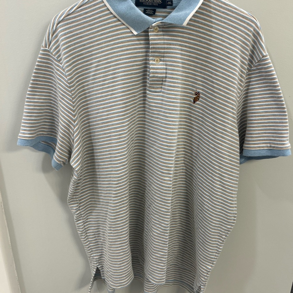 U.S. Polo Assn. Men’s Striped Polo Shirt – Size 2XL